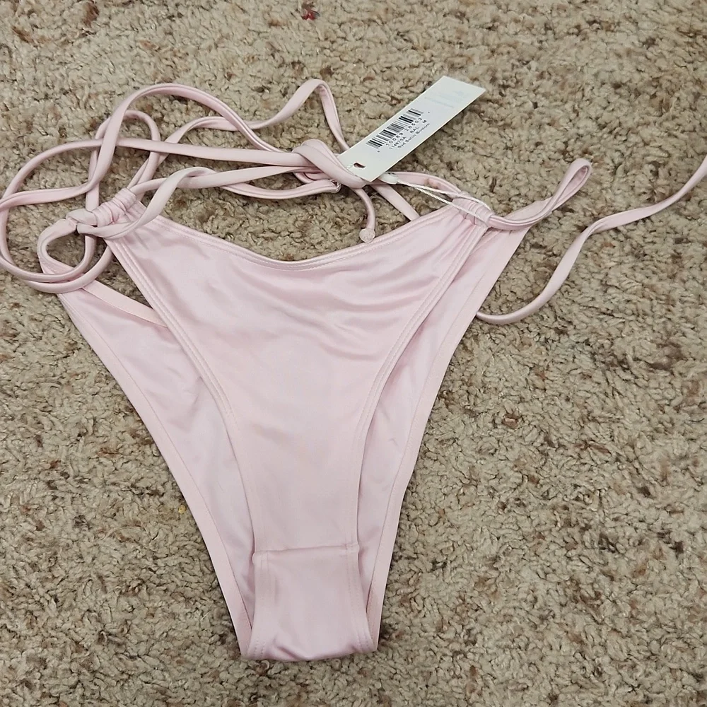 Frankie's bikinis Syd Satin Wrap Bikini Bottom size m nwt